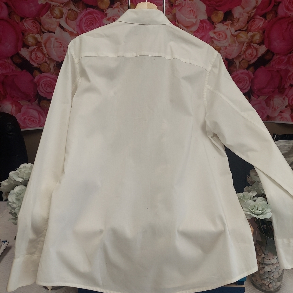 INC Men's White and Grey Design Dress Shirt Size Medium - Picture 5 of 5